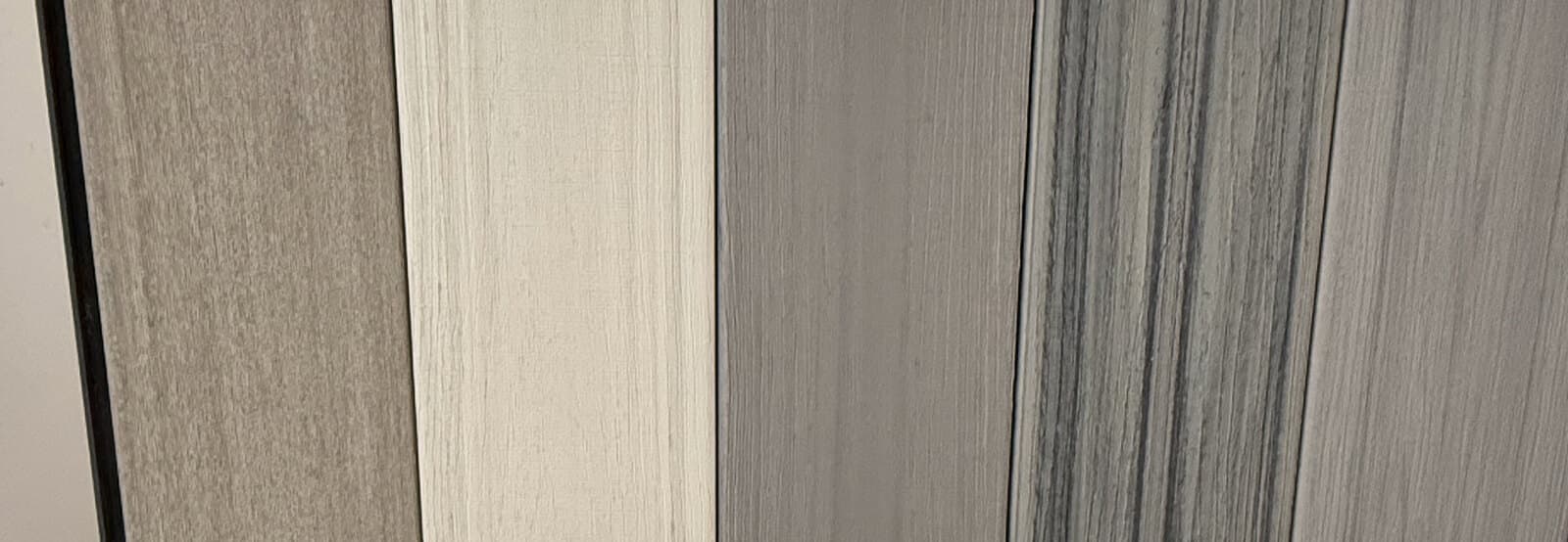 Grey-toned WPC board colour samples